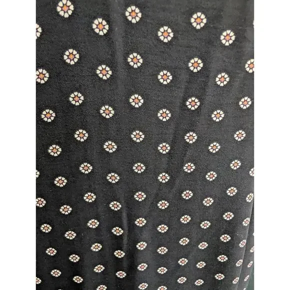 Ava & Viv Mermaid Hem Maxi Dress Size 2X Black Micro Floral Slip Sundress - Picture 5 of 12